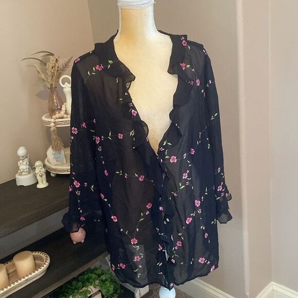 NWT Donna Ricco Sheer Top(size 14) - Picture 4 of 12